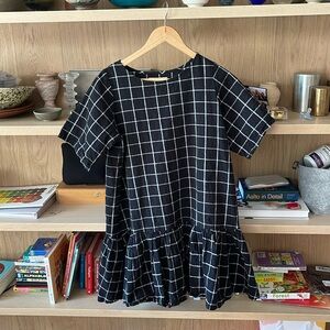 Emma Knudsen Lauren Dress black check size XS (fits like oversized S)
